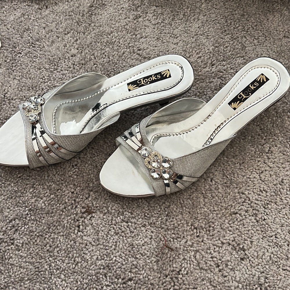Silver Party Heels